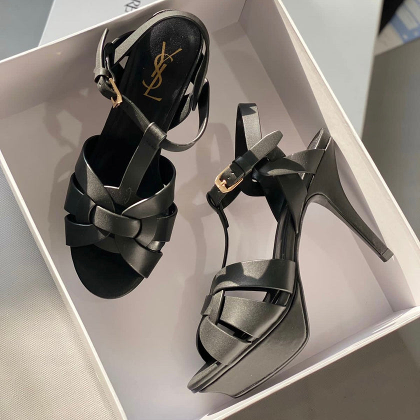 YSL Tribute Platform Shoes in Smooth Leather