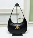 Céline Ava Triomphe Bag in black calfskin - front