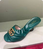 Gucci leather Marmont block shoes