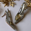 alentino Garavani VLogo Woven Slingback Shoes