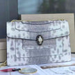 Bulgari Serpenti Forever East-West Shoulder Snake Leather Bag