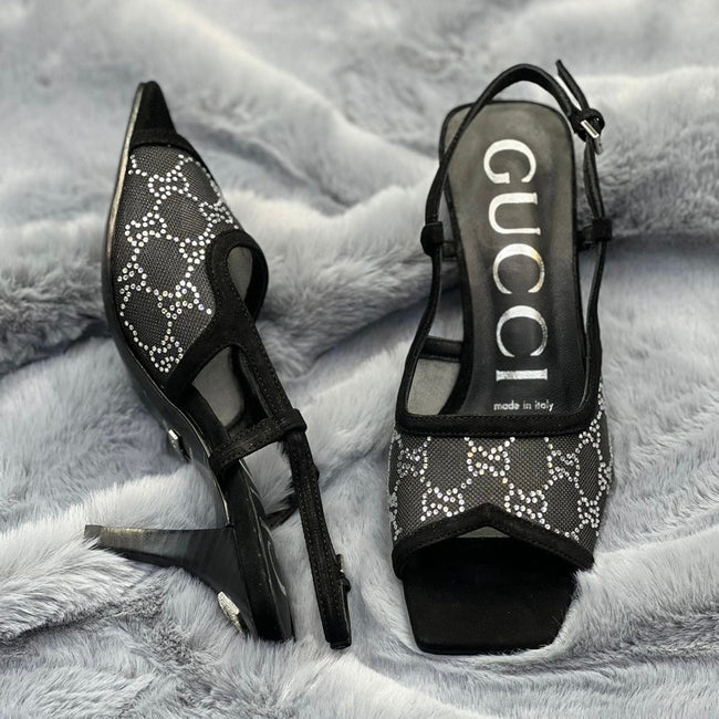 Gucci GG Canvas Slingback Sandals