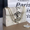 Bulgari Serpenti Forever East-West Shoulder Snake Leather Bag