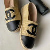 Chanel Raffia Cap-Toe Espadrilles Shoes
