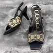 Gucci GG Canvas Slingback Sandals
