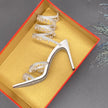René Caovilla Brown Cleo Shoes with Amber Crystal Drops
