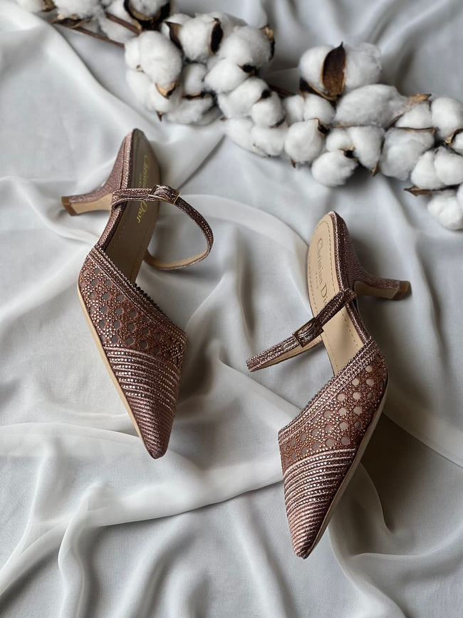 Dior D-Joy Slingback Kitten Shoes
