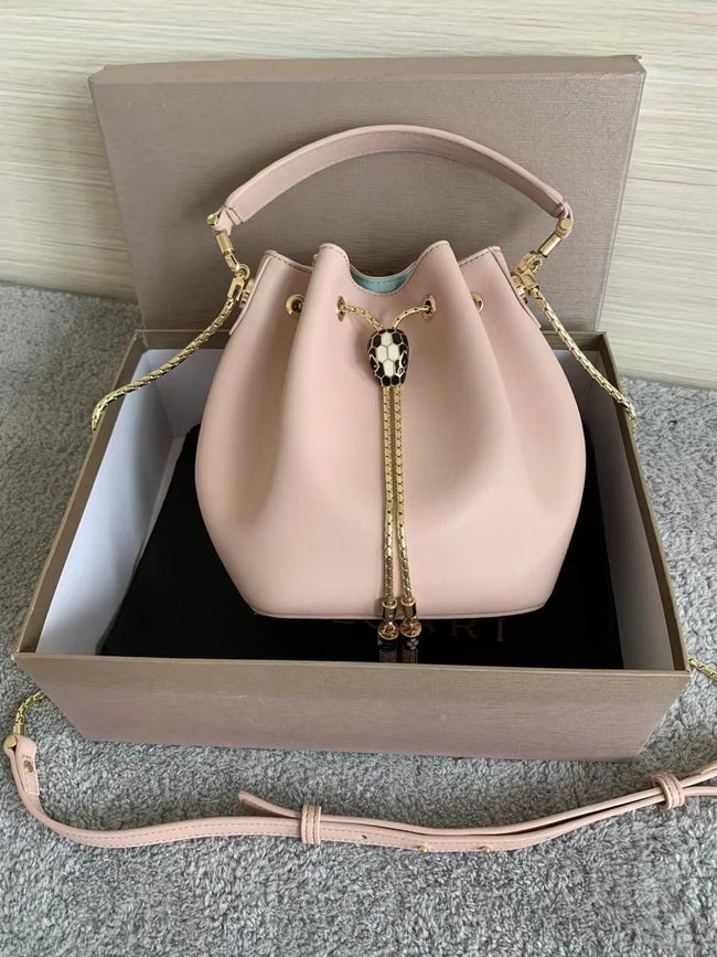 Bvlgari serpenti forever  bucket soft leather Shoulder Bag