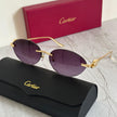 Cartier CT0362S Rimless Oval Sunglasses