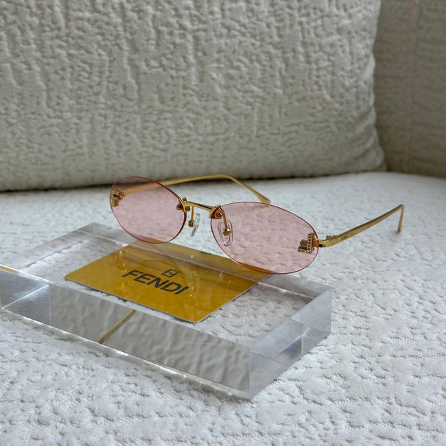 Fendi FE40025U Rimless Oval Sunglasses