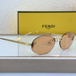 Fendi FE40090U Oval Rimless Sunglasses