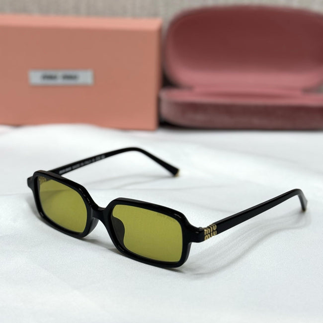 Miu Miu Slim Rectangle Frame Sunglasses