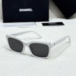 Chanel Logo-Brow Rectangular Sunglasses