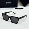 Chanel Logo-Brow Rectangular Sunglasses