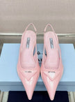 Prada Satin Slingback Kitten Shoes
