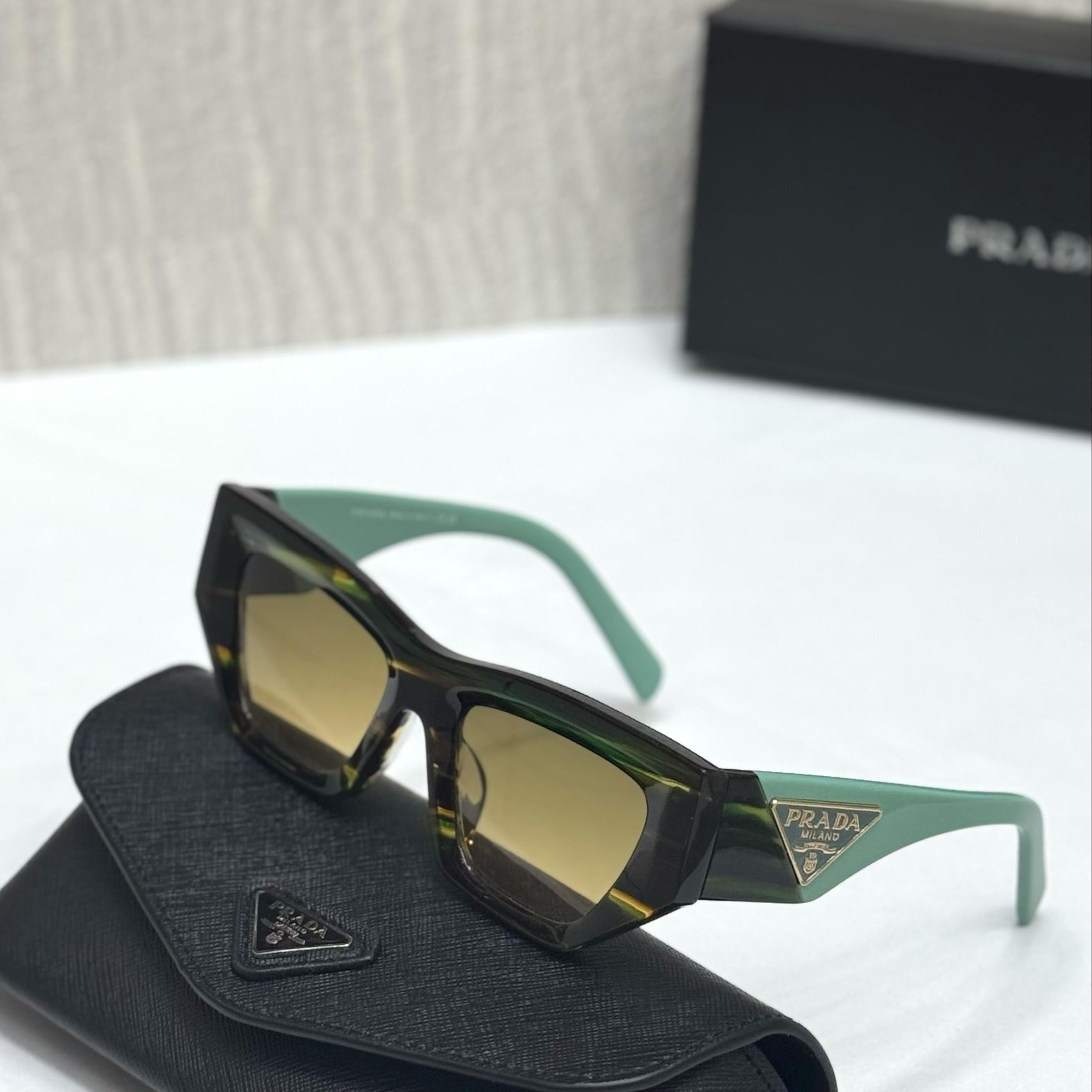 Prada Two-Tone Rectangle Sunglasses – PR 09ZS Style