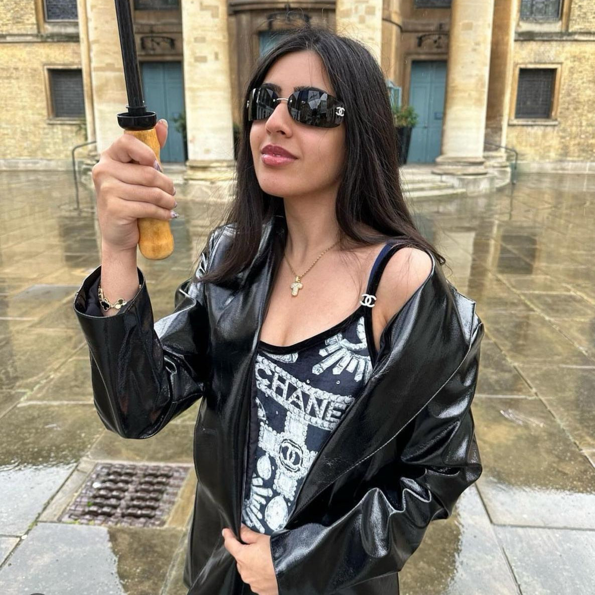 Chanel Butterfly Rimless Sunglasses