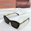 Miu Miu Noir Gold Chain Sunglasses