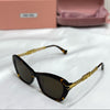 Miu Miu Noir Gold Chain Sunglasses