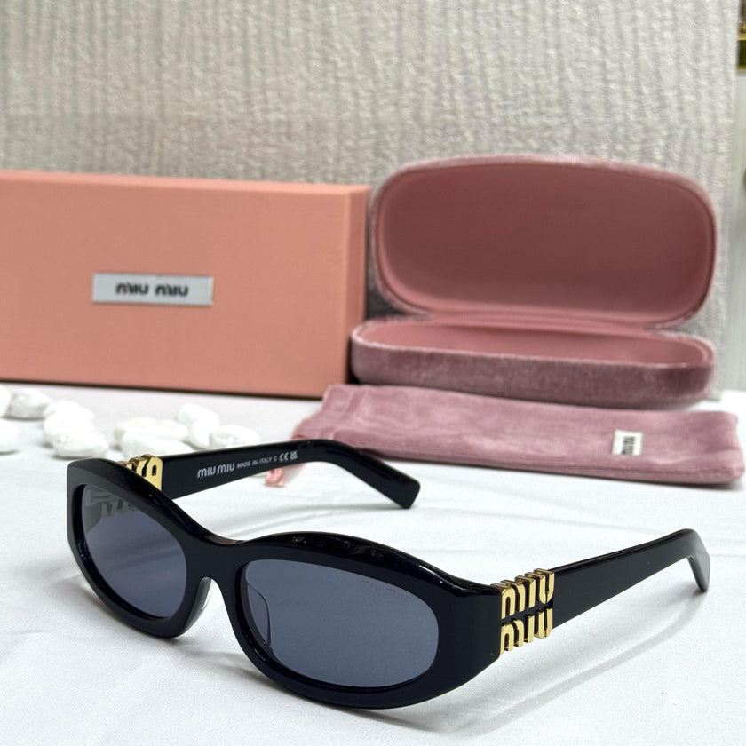 Miu Miu MU 10WS Tortoiseshell Oval Sunglasses
