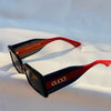Gucci GG0061S Oversized Square Sunglasses – Red/Navy Edition