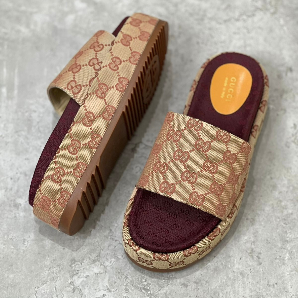 Gucci denim platform shoes