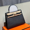 Hermes Medium Kelly Ostrich Bag