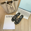 Prada Patent Logo Slide Shoes