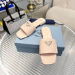Prada Embossed Leather Slide Shoes