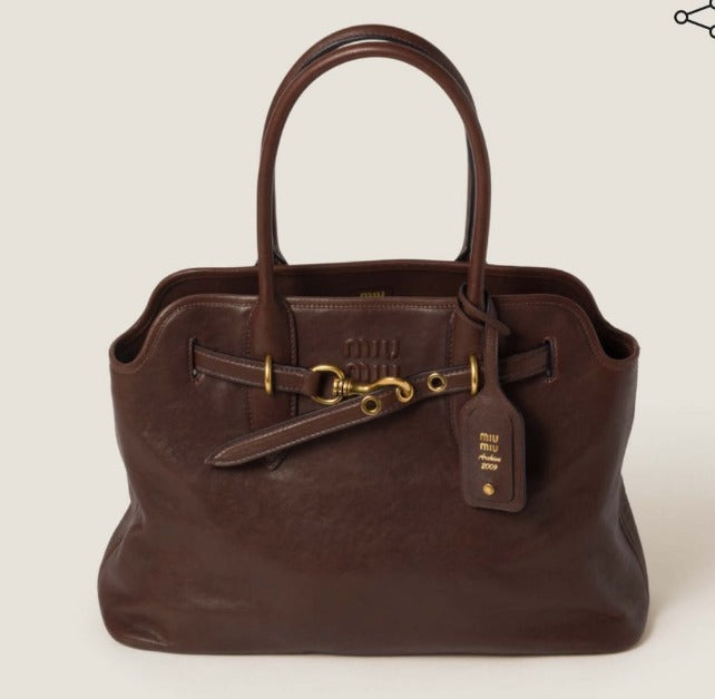 Miu Miu Aventure Nappa Leather Bag