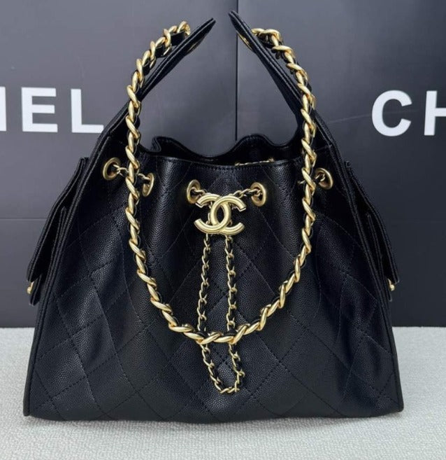 Chanel Drawstring Bucket Shoulder Bag