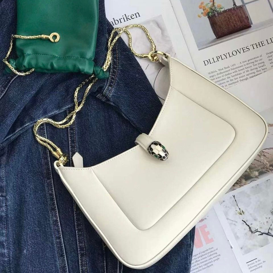 BVlgari Serpenti Baia Shoulder Soft leather Bag