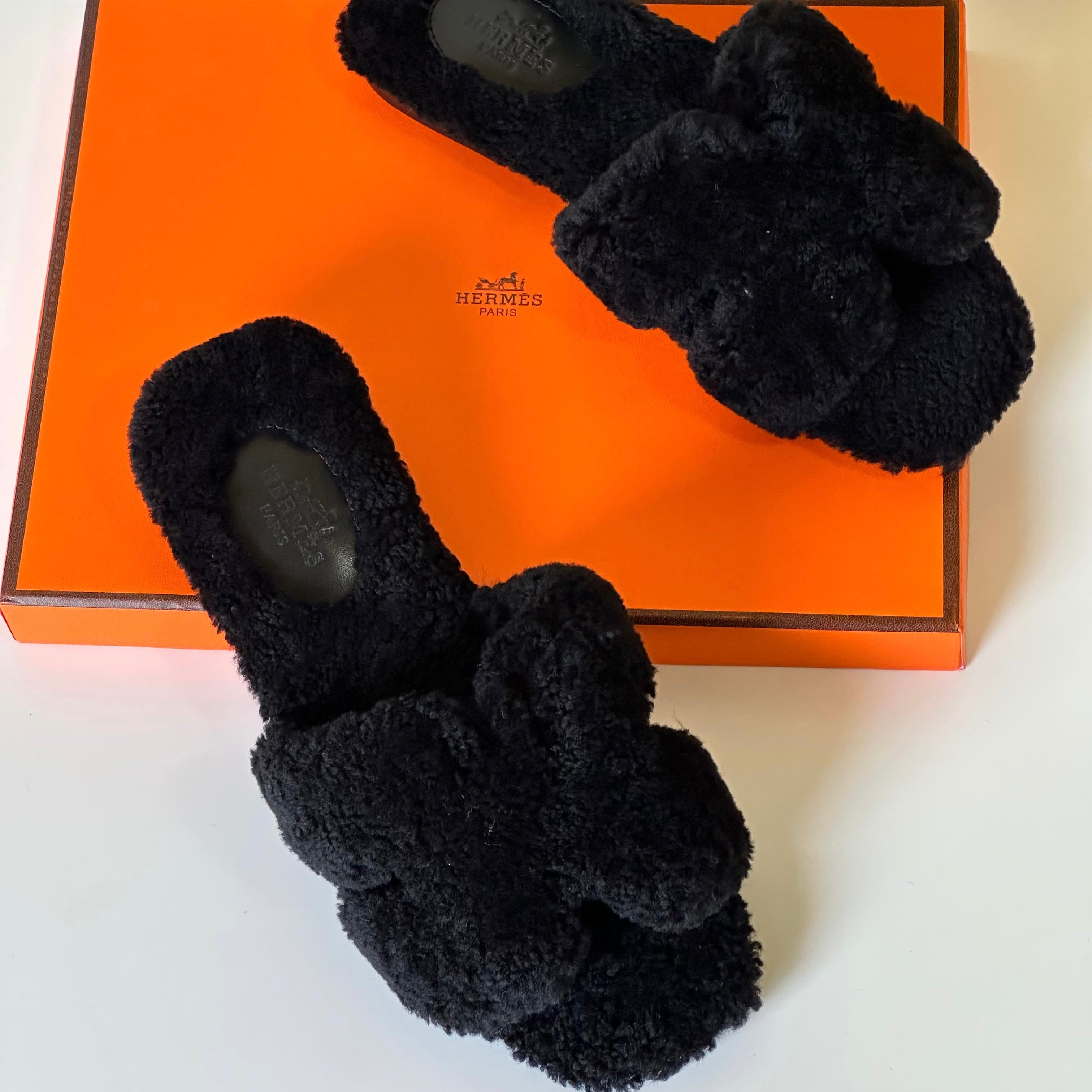 Hermès Oran Shearling Shoes