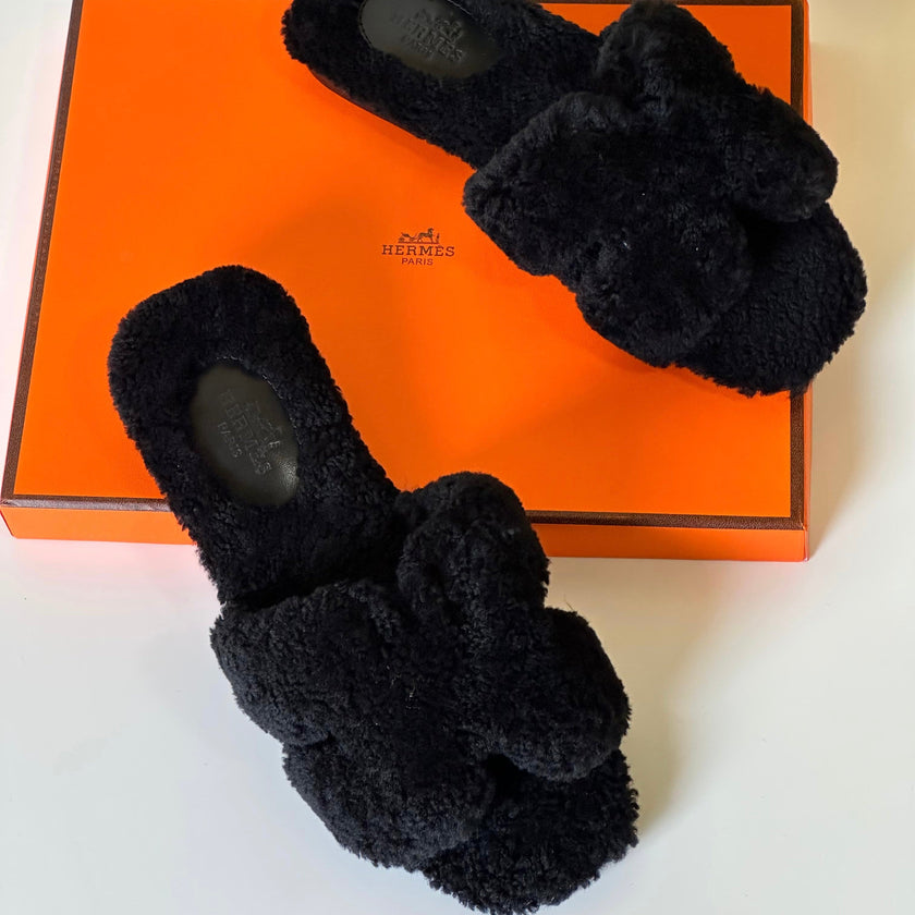 Hermès Oran Shearling Shoes