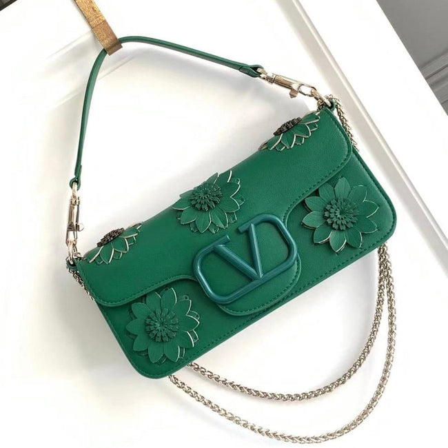 Valentino  Loco Shoulder Bag With Appliqué flower