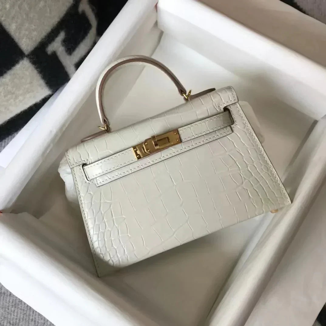 Hermes Kelly Mini Crocodile 21 Cm Bag