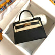 Hermes BN Kelly Togo Caviar 21CM Bag