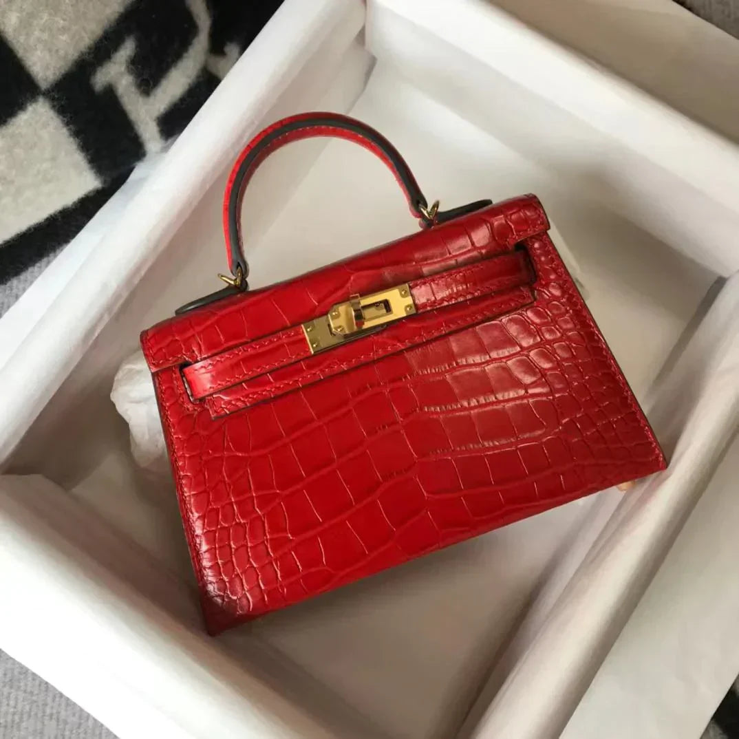 Hermes Kelly Mini Crocodile 21 Cm Bag