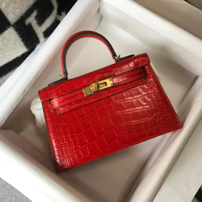 Hermes Kelly Mini Crocodile 21 Cm Bag