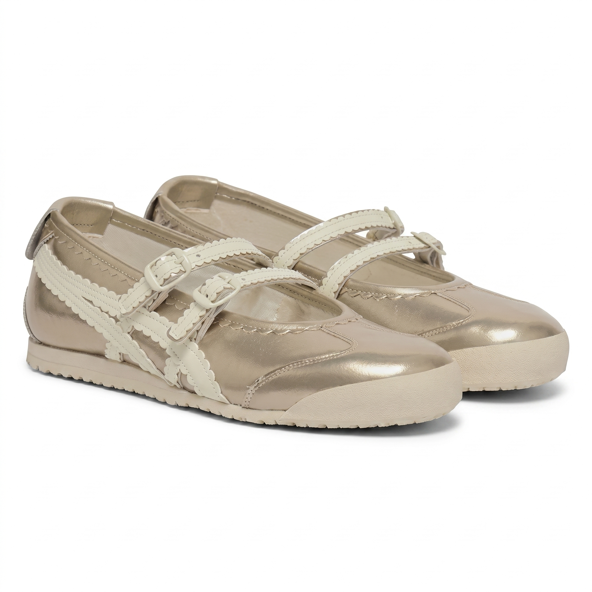 Onitsuka Tiger Mexico 66 Mary Jane Slip-On Sneakers - Champagne Gold
