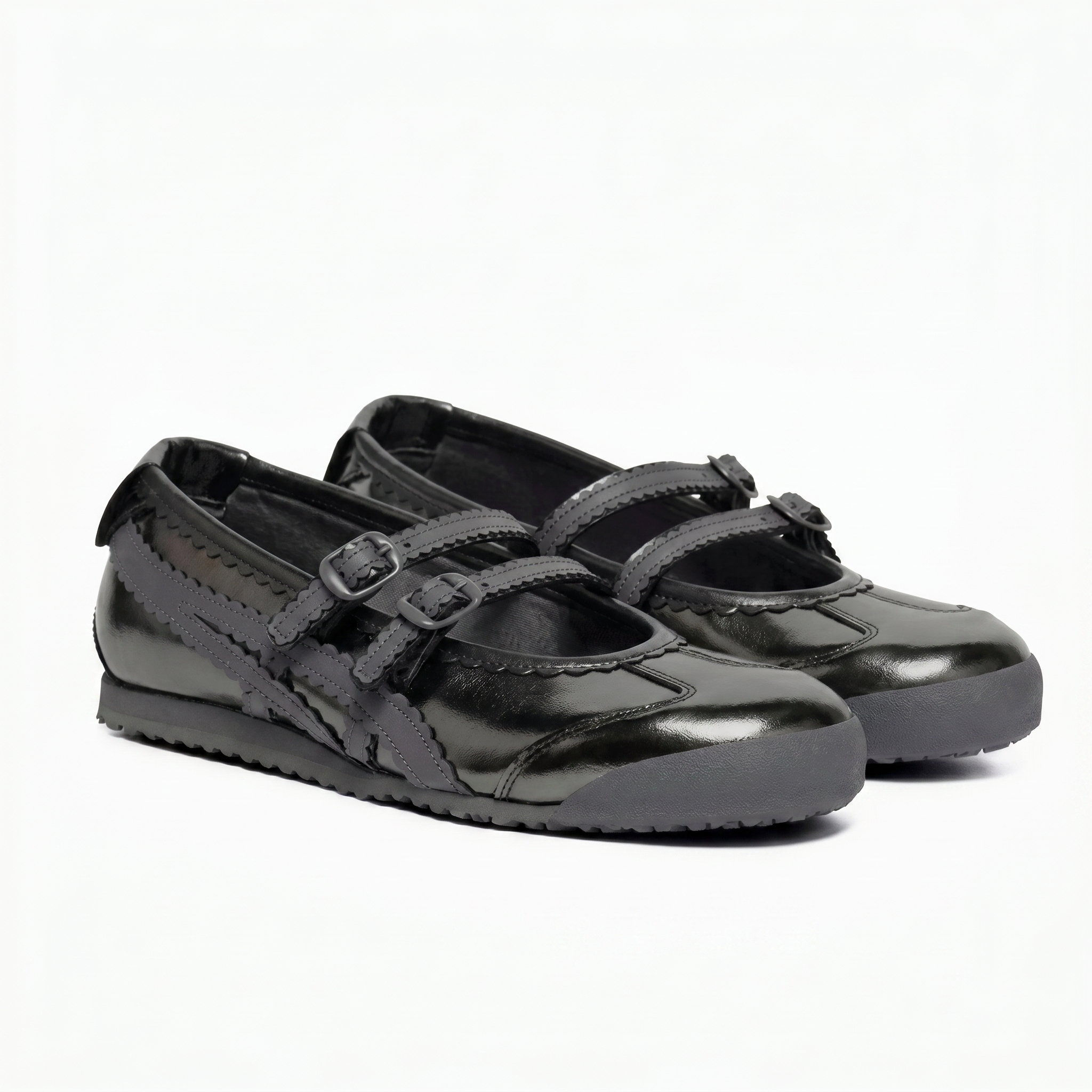 Onitsuka Tiger Mexico 66 Mary Jane Slip-On Sneakers - Black Patent