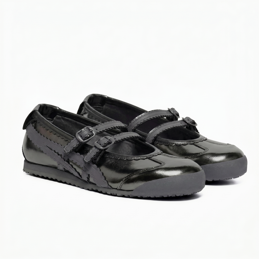 Onitsuka Tiger Mexico 66 Mary Jane Slip-On Sneakers - Black Patent