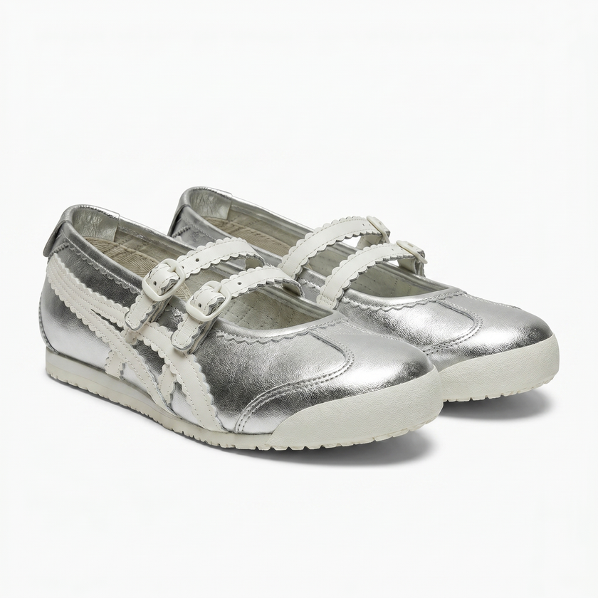 Onitsuka Tiger Mexico 66 Mary Jane Slip-On Sneakers - Silver