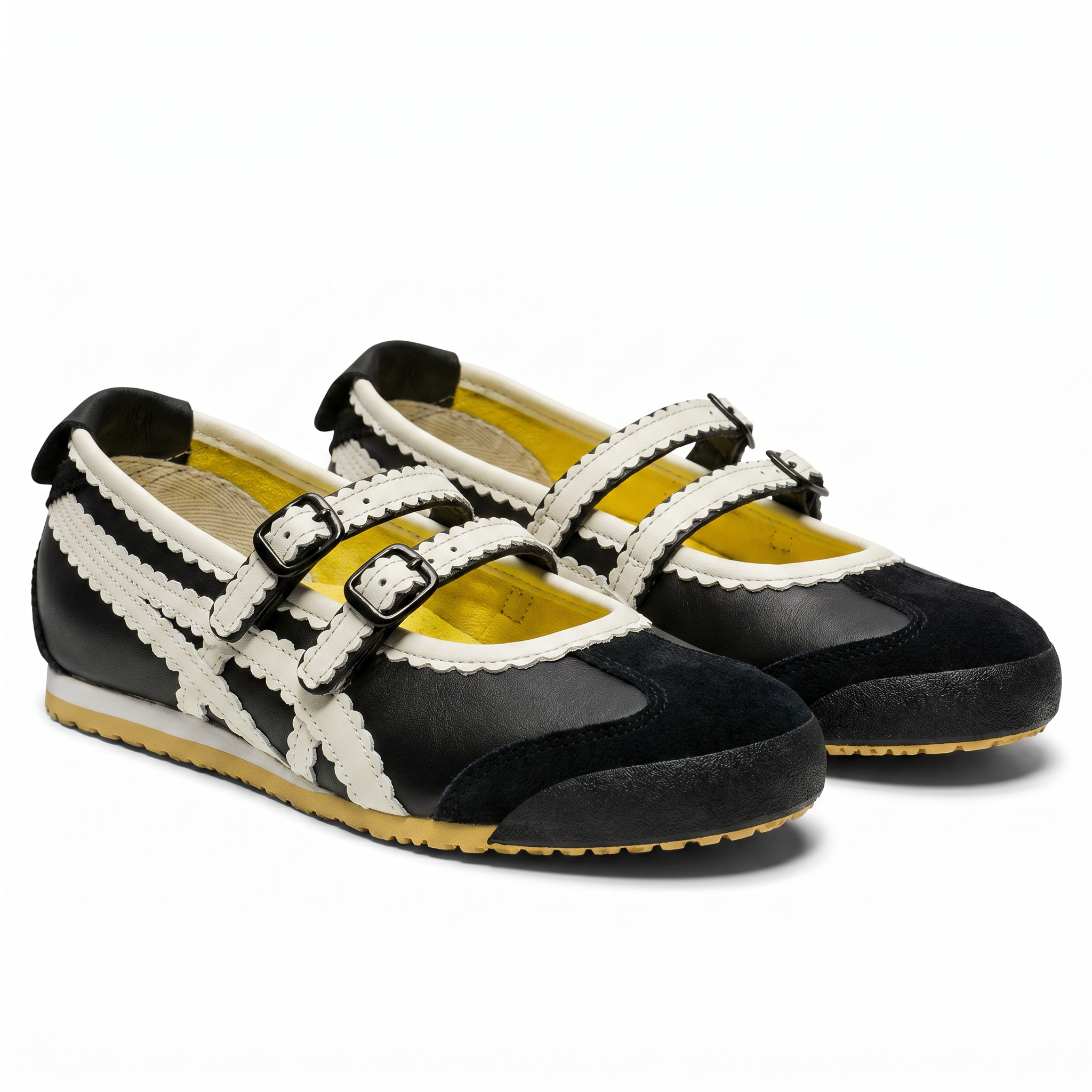 Onitsuka Tiger Mexico 66 Mary Jane Slip-On Sneakers - Black/White Gum Sole