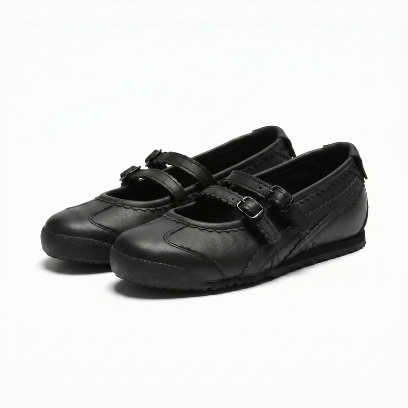 Onitsuka Tiger Mexico 66 Mary Jane Slip-On Sneakers - Triple Black