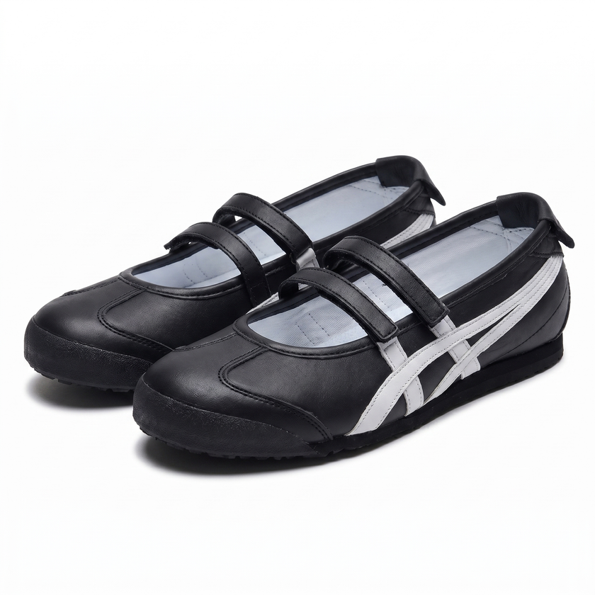 Onitsuka Tiger Mexico 66 Mary Jane Slip-On Sneakers - Black/White